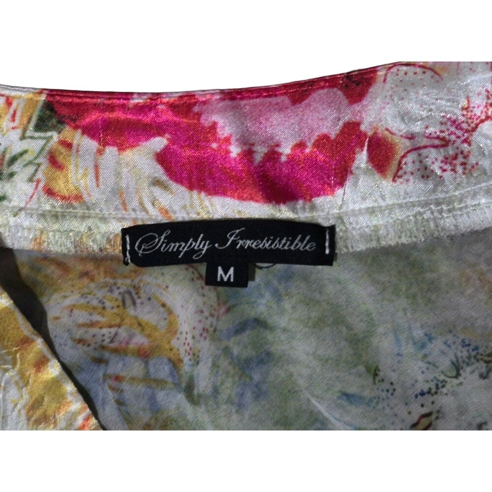 VTG Simply Irresistible M Fairy Baby Doll Top Sheer Flutter Cottage USA 90's - Picture 4 of 7